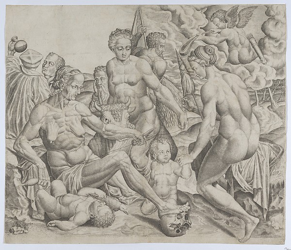 The Three Fates, an Italian engraving from 1530 to 1550